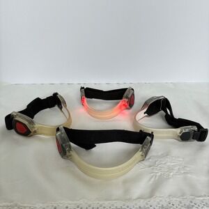 Defiant LED Safety Armbands Red Light Set of 4 Adjustable Night Running Cycling